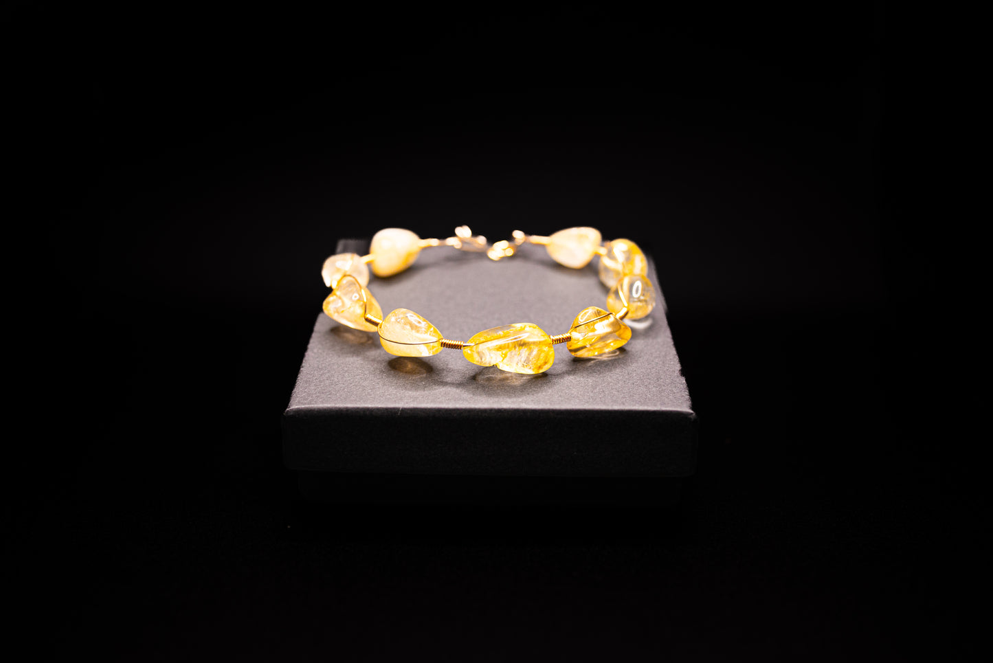 Radiate Confidence – Citrine Wire-Wrapped Bracelet