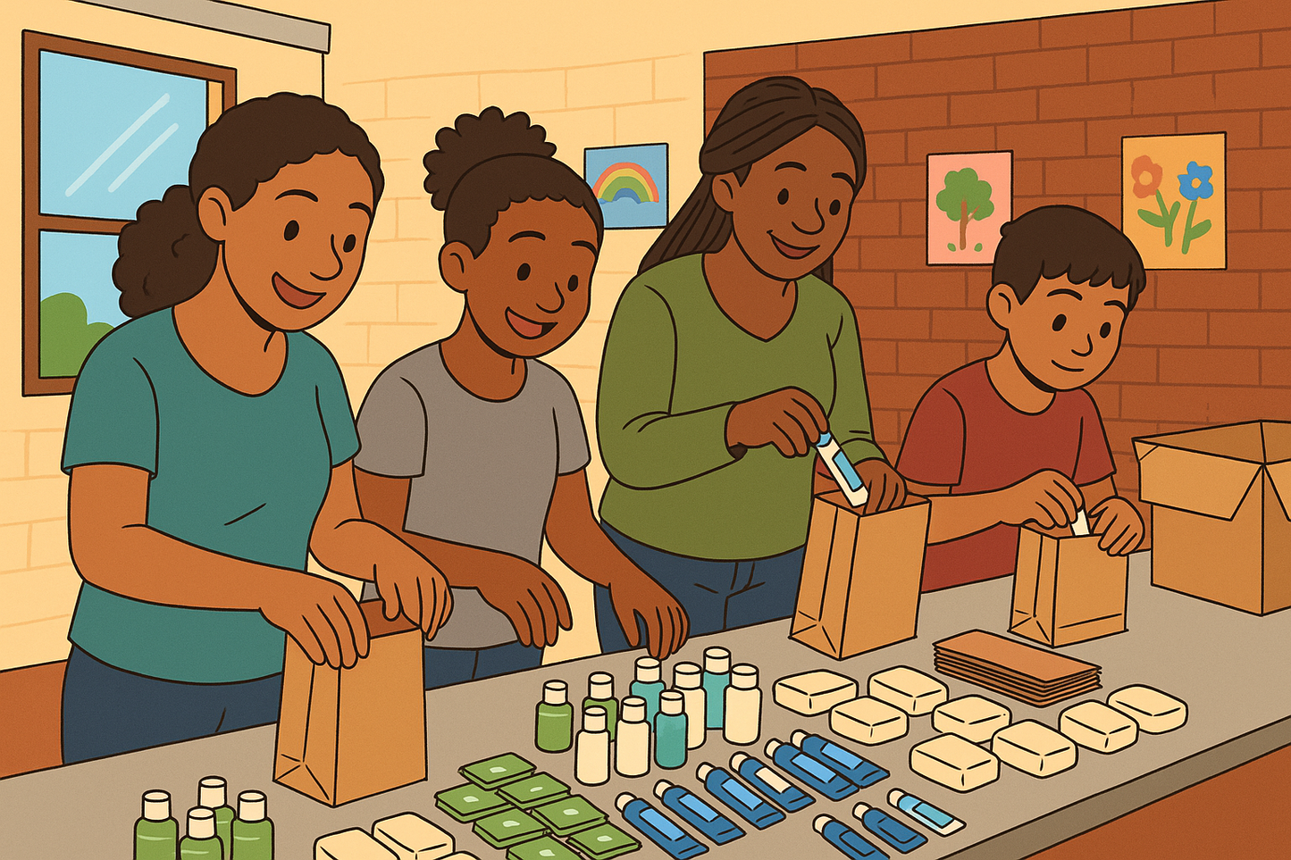 Personal Hygiene Kits and Youth Lessons