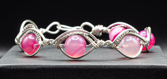 “Petals of Persistence” Silver Wire Wrapped Bracelet
