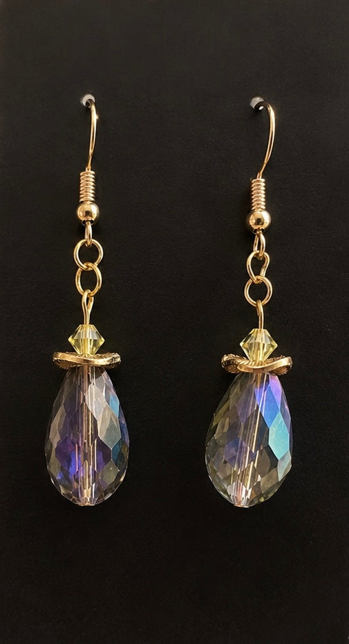 “ Starlight Serenity” Glass Bead Earrings