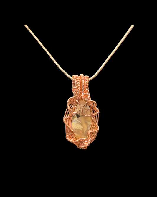 Unapologetically Grounded – Montana Agate Statement Pendant