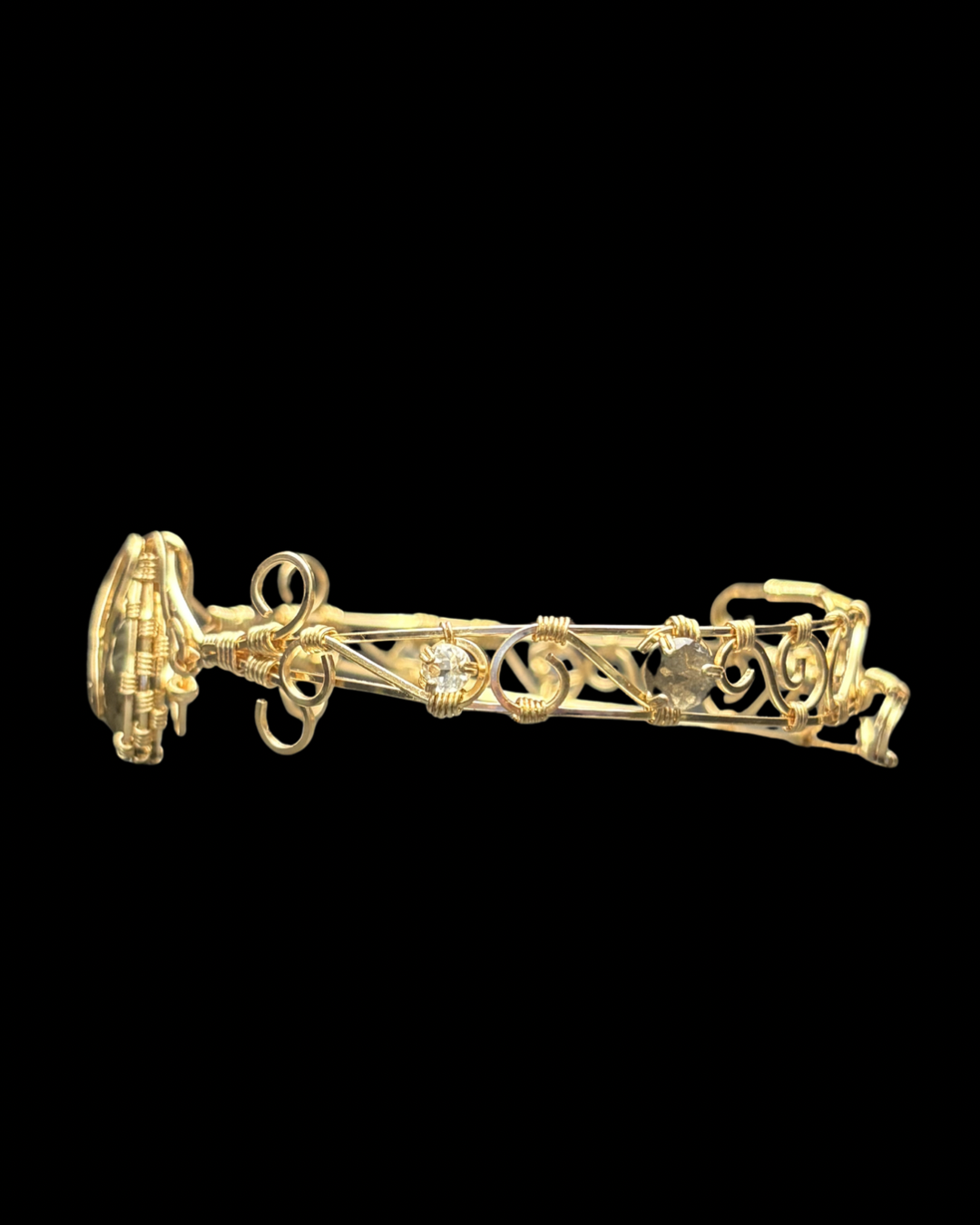 “Unbroken Light”| 12k Gold Filled Statement Cuff Bracelet