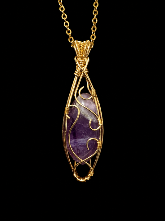 “Returning to Yourself” Amethyst Wire Wrapped Pendant
